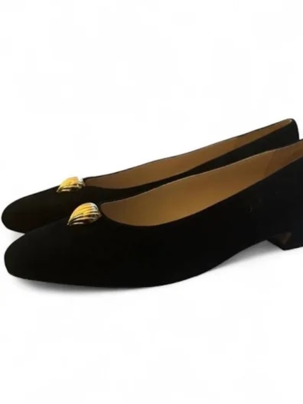 For Love & Lemons Edie Flats in Black Suede Size 8.5